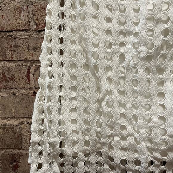 Silvia Tcherassi White Eyelet Midi Skirt Size Small - Picture 3 of 8